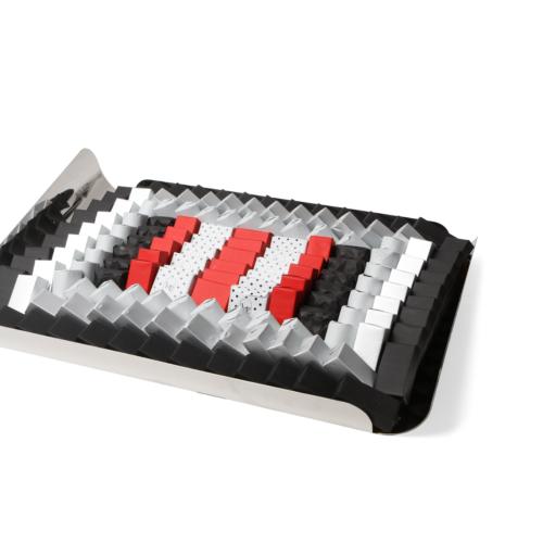 Luxueux plateau Concorde en acier  inoxydable brillant