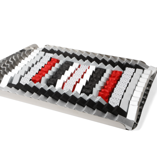 Luxueux plateau Concorde en acier  inoxydable brillant