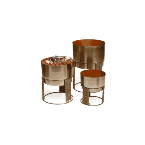 Coupe Lyat sur pied en métal doré 800 gr