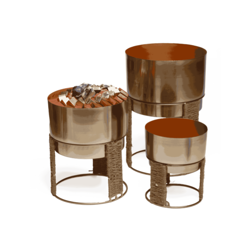 Coupe Lyat sur pied en métal doré 1,2 Kg